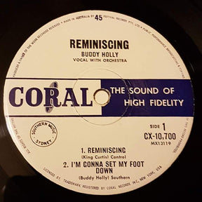 Buddy Holly : Reminiscing  (7", EP)