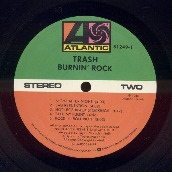 Trash (8) : Burnin' Rock (LP, Album, All)