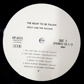 Holly And The Italians : The Right To Be Italian (LP, Album, Promo)