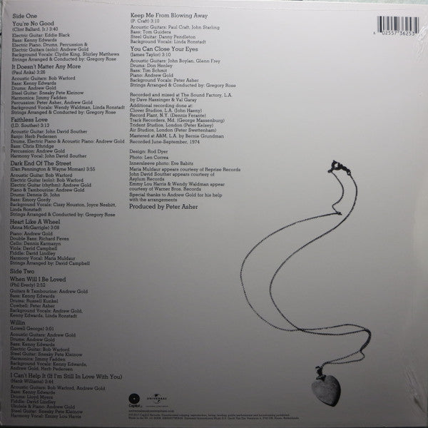 Linda Ronstadt : Heart Like A Wheel (LP, Album, RE, 180)