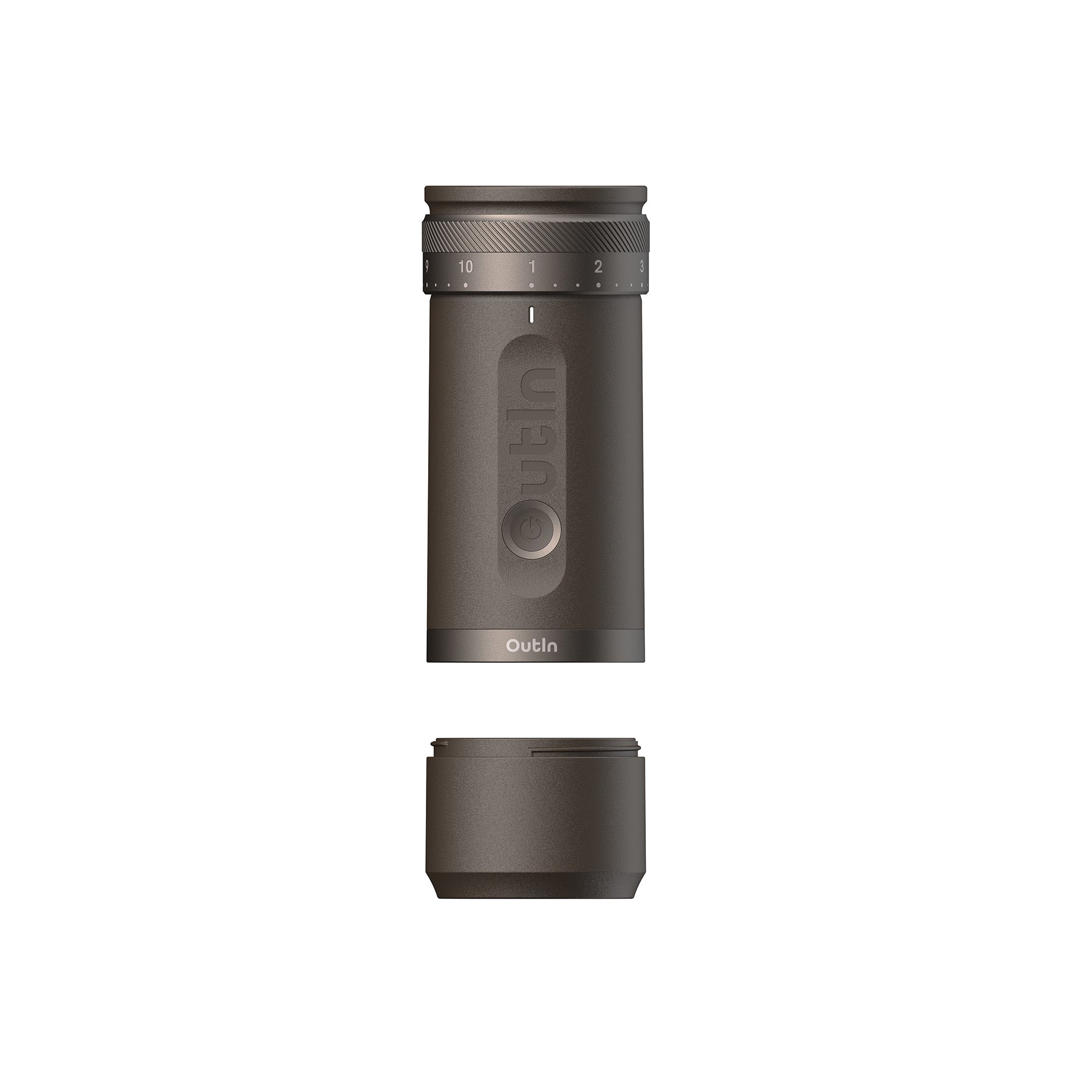Fino Portable Electric Coffee Grinder, Tundra Brown