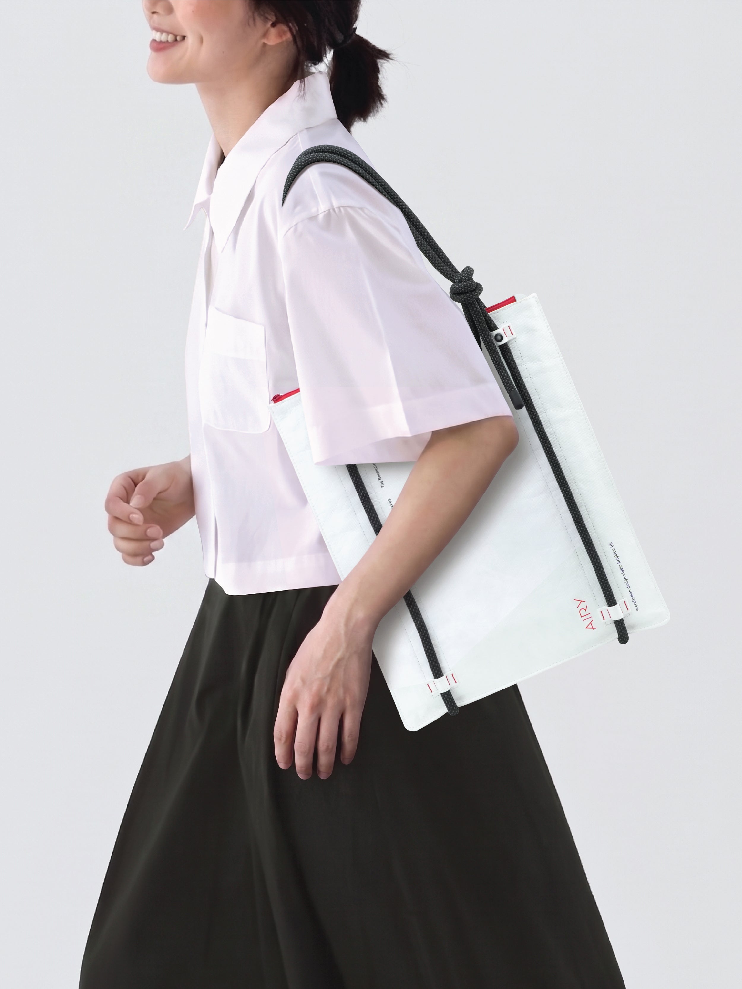 Airy Sleeves & Tote Set for Macbook 13", White