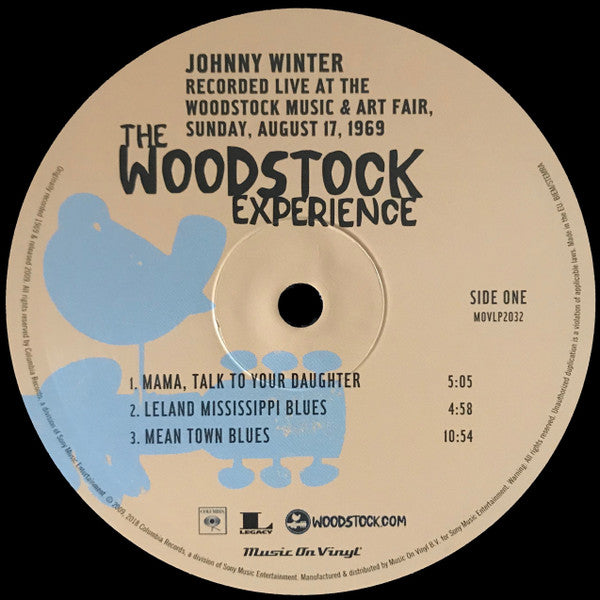 Johnny Winter : The Woodstock Experience  (2xLP, RE, 180)
