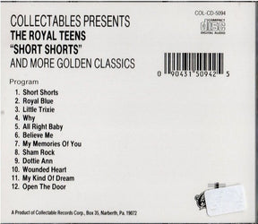The Royal Teens : Short Shorts And More Golden Classics (CD, Comp)