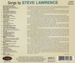 Steve Lawrence (2) : Songs By Steve Lawrence (CD, Album, RE)