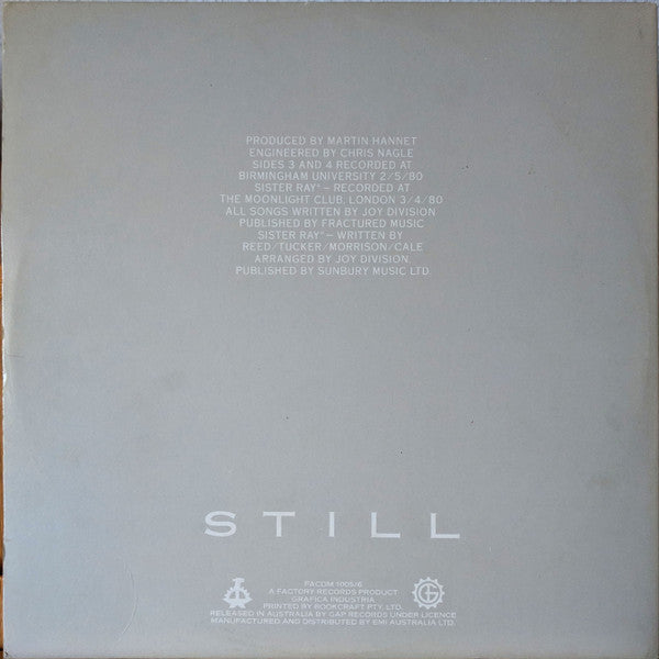 Joy Division : Still (2xLP, Album, RE, RP, Gat)