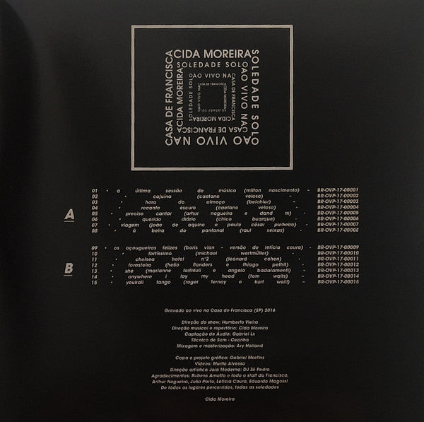Cida Moreira : Soledade Solo Ao Vivo Na Casa de Francisca (LP, Album)
