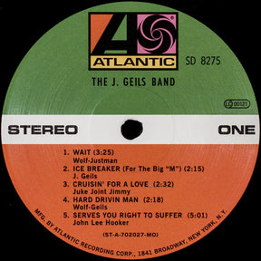 The J. Geils Band : The J. Geils Band (LP, Album, RE, RM, 180)