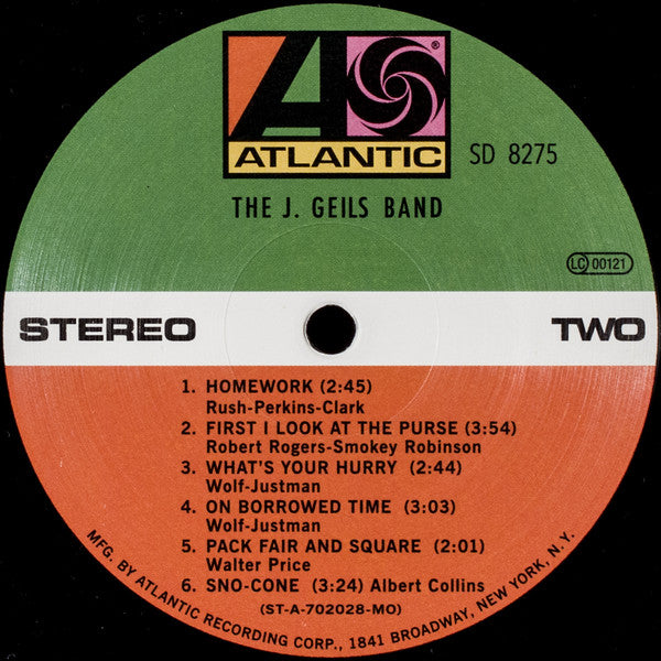 The J. Geils Band : The J. Geils Band (LP, Album, RE, RM, 180)
