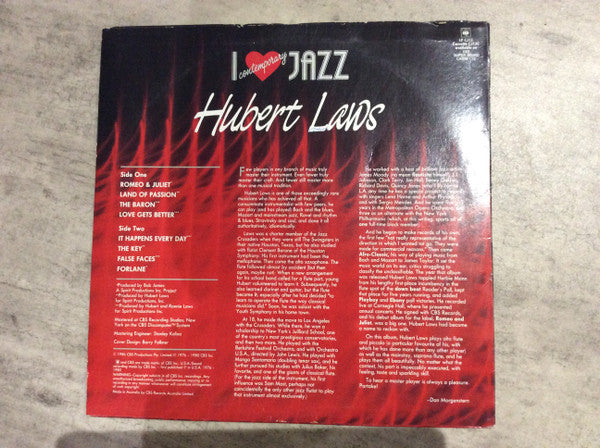 Hubert Laws : I Love Contempary Jazz (LP, Comp)