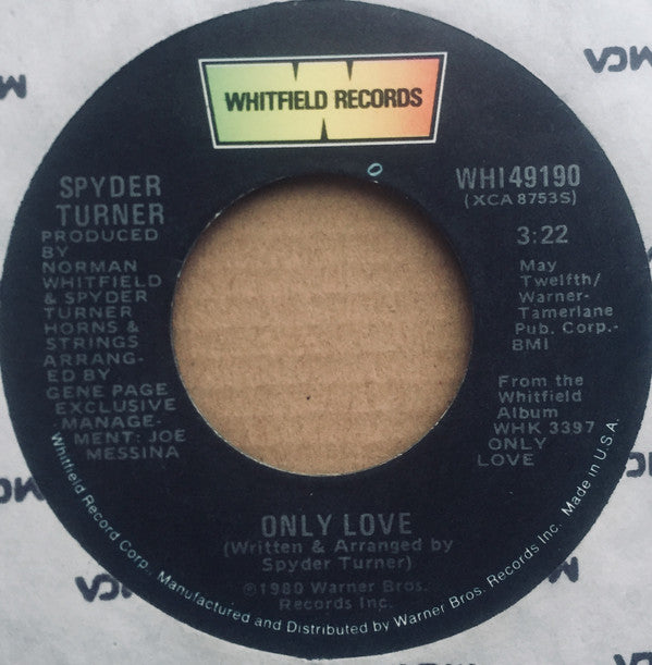 Spyder Turner : Only Love (7")