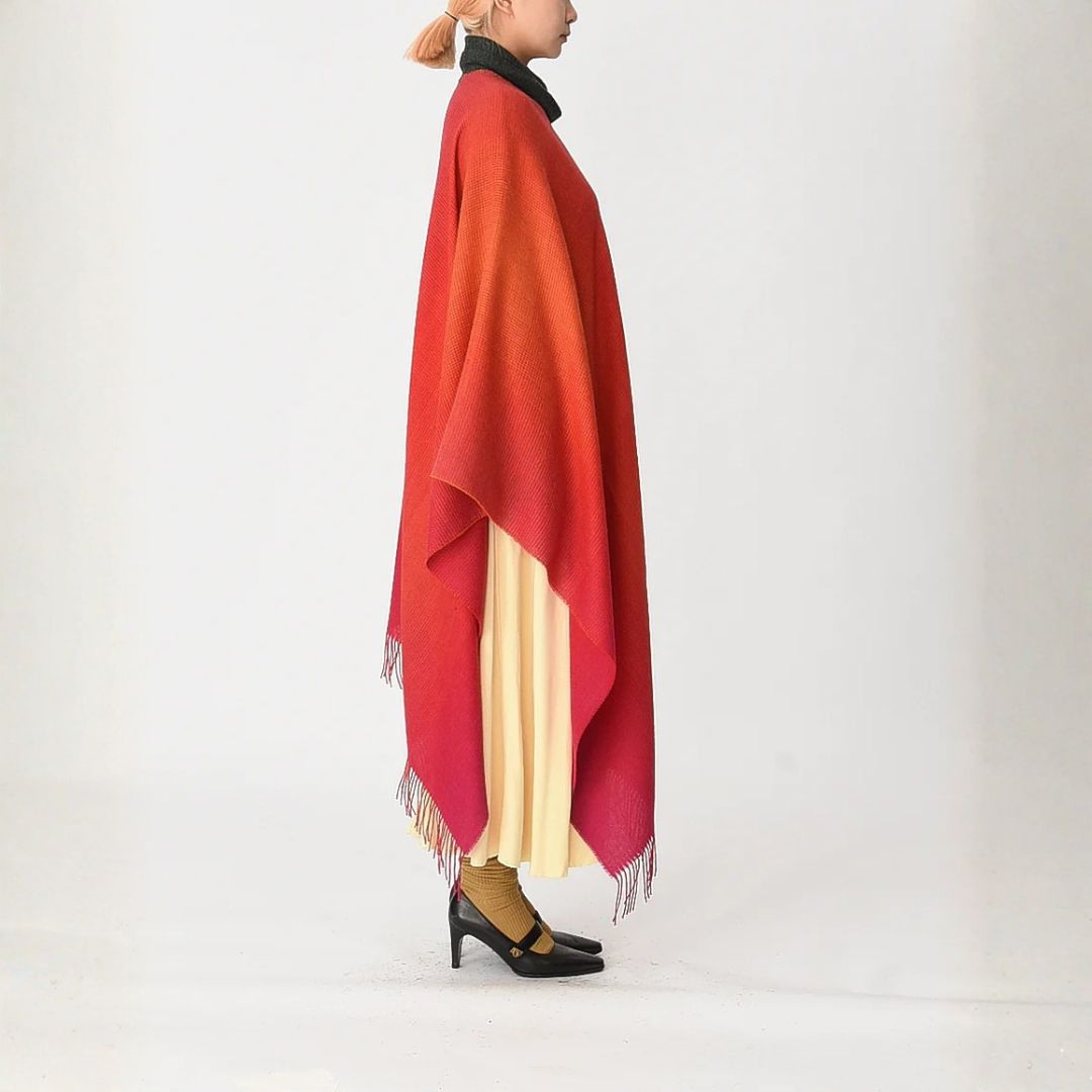 Allianchu Baby Alpaca Shawl, Fuchsia Pixel