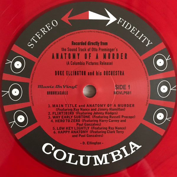 Duke Ellington : (From The Soundtrack Of The Motion Picture) Otto Preminger's Anatomy Of A Murder  (LP, Album, Ltd, Num, RE, Red)