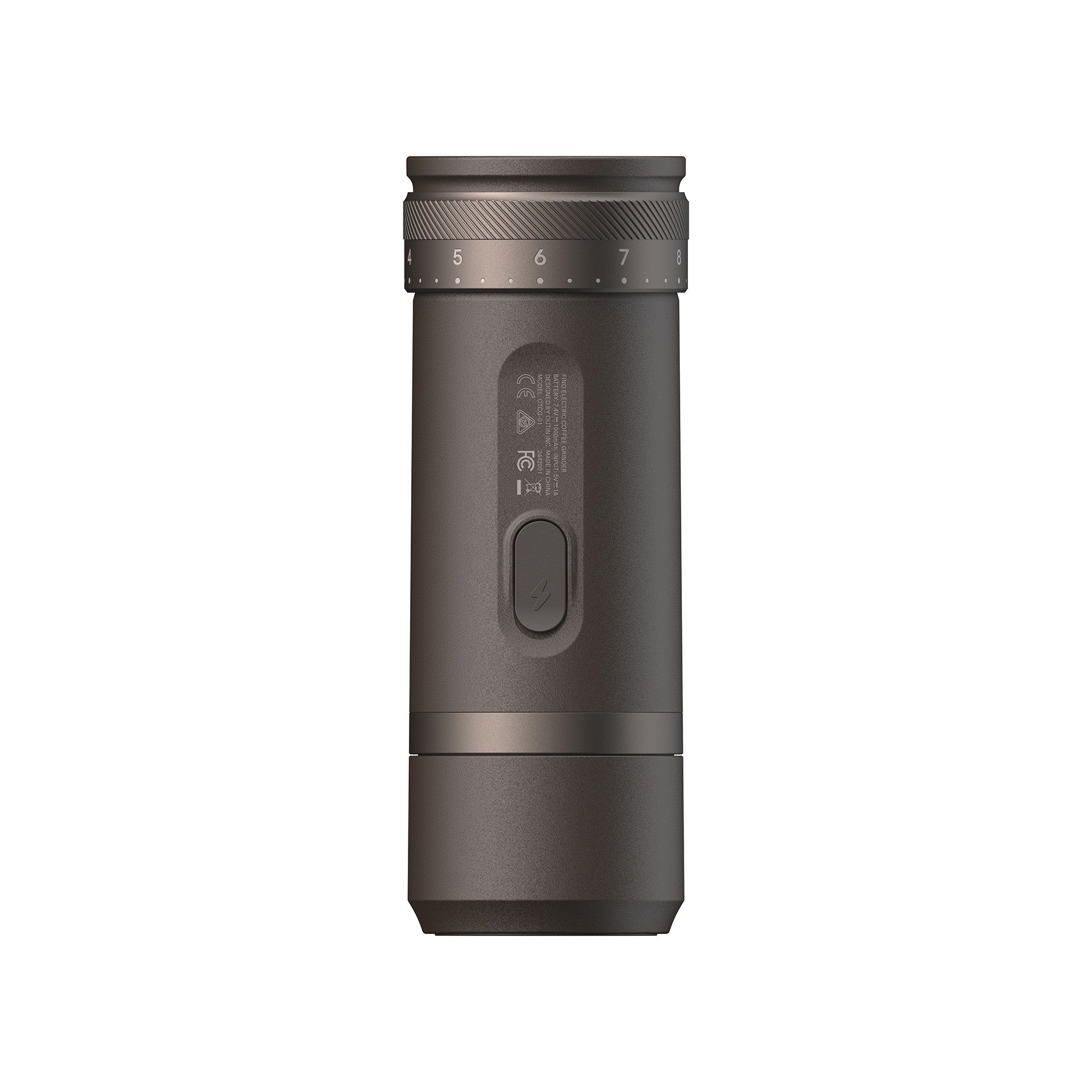 Fino Portable Electric Coffee Grinder, Tundra Brown