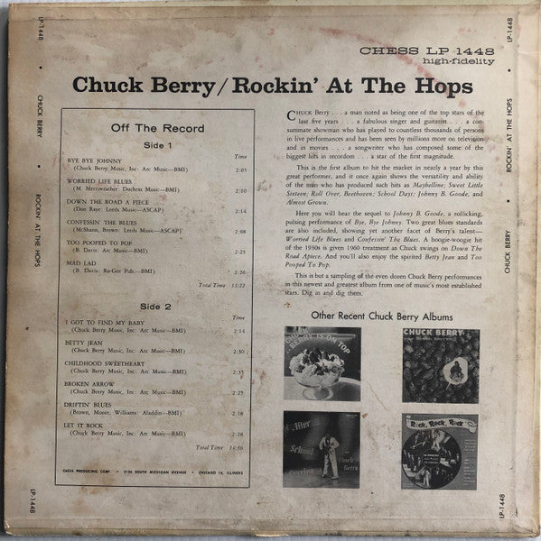 Chuck Berry : Rockin' At The Hops (LP, Album, Mono)