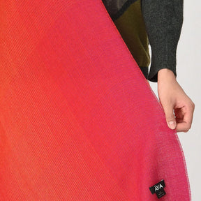 Allianchu Baby Alpaca Shawl, Fuchsia Pixel