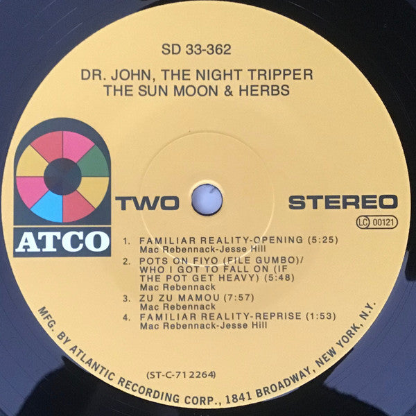 Dr. John, The Night Tripper* : The Sun, Moon & Herbs (LP, Album, RE, RM, Gat)