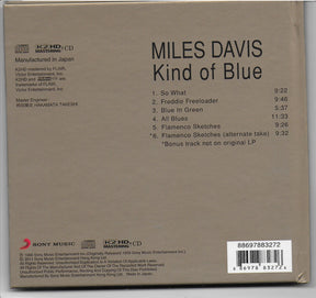 Miles Davis : Kind Of Blue (CD, Album, RE, RM, K2H)