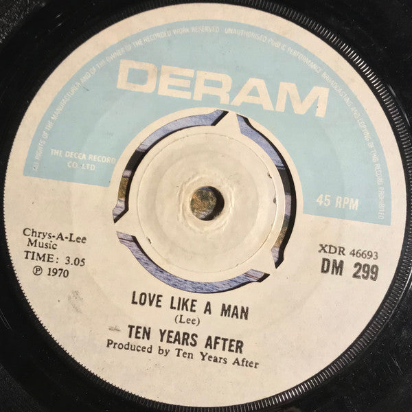 Ten Years After : Love Like A Man (7", Single, 3-p)