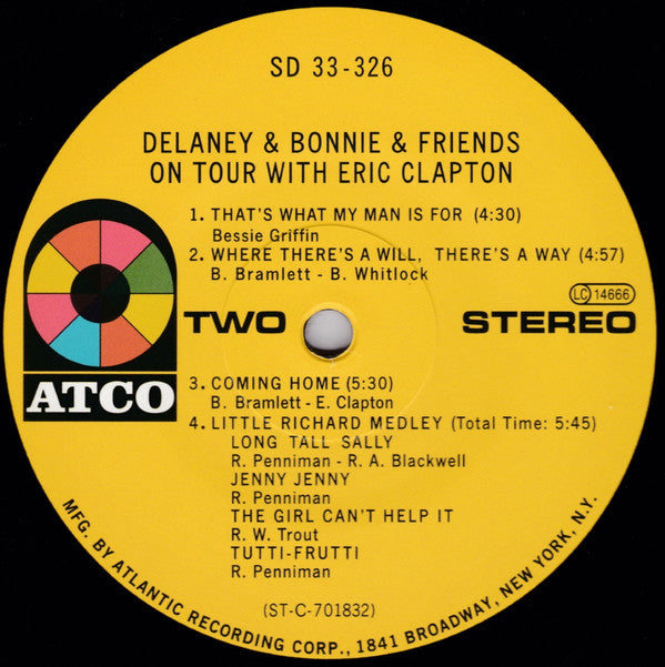 Delaney & Bonnie & Friends With Eric Clapton : On Tour (LP, Album, RE, 180)