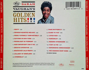 Sarah Vaughan : Sarah Vaughan's Golden Hits!!! (CD, Comp, RE, RM)