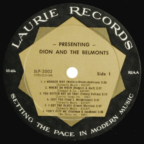 Dion & The Belmonts : Presenting Dion And The Belmonts (LP, RE)