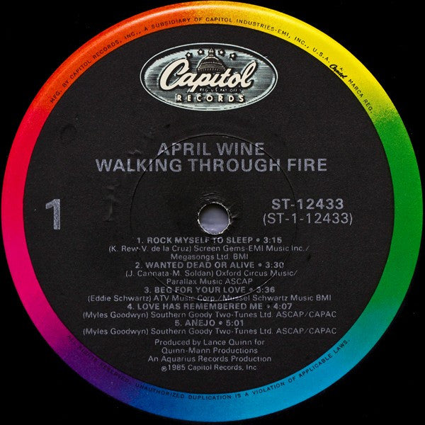 April Wine : Walking Through Fire (LP, Album)