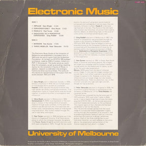 Various : Electronic Music University Of Melbourne (LP, Album)