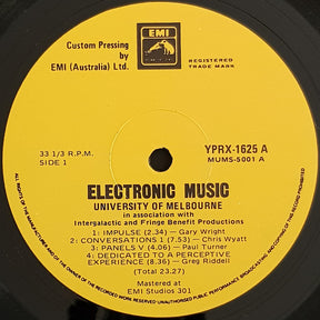 Various : Electronic Music University Of Melbourne (LP, Album)