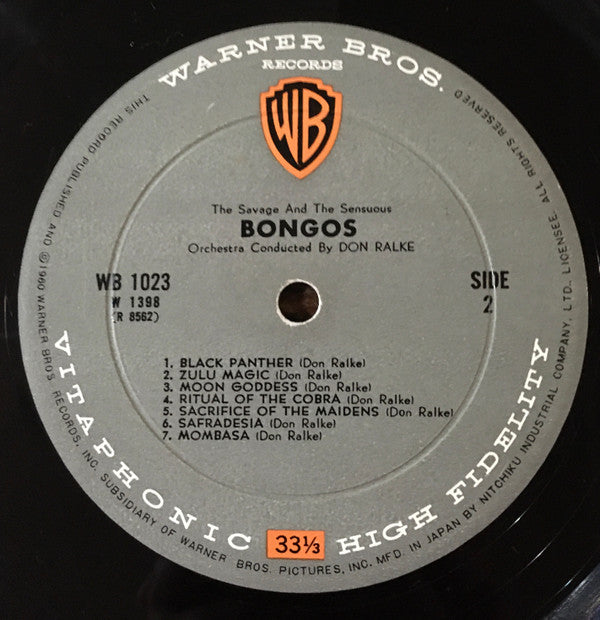 Don Ralke Orchestra : The Savage And The Sensuous Bongos (LP, Album, Mono)