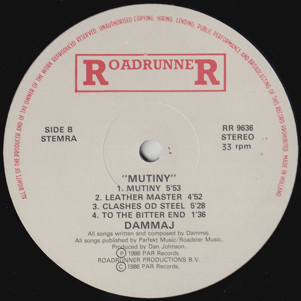 Dammaj : Mutiny (LP, Album)