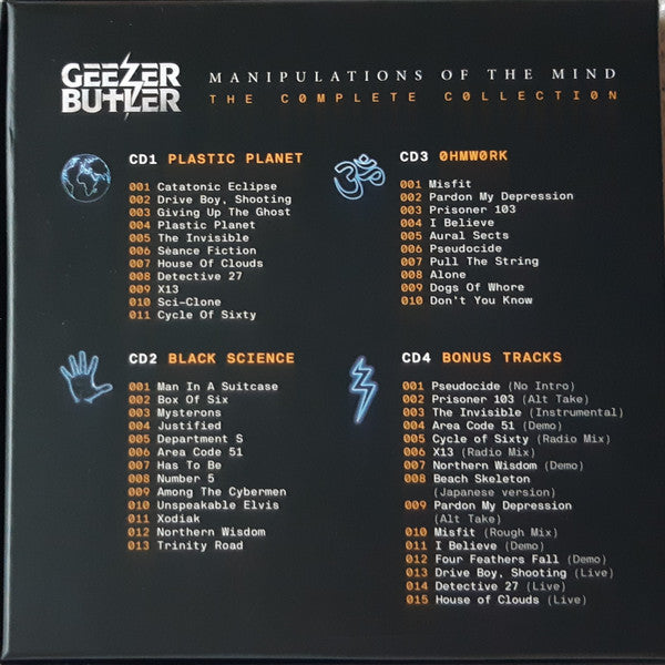 Geezer Butler : Manipulations Of The Mind (The Complete Collection) (Box, Comp + CD, Album, RE + CD, Album, RE + CD, Al)