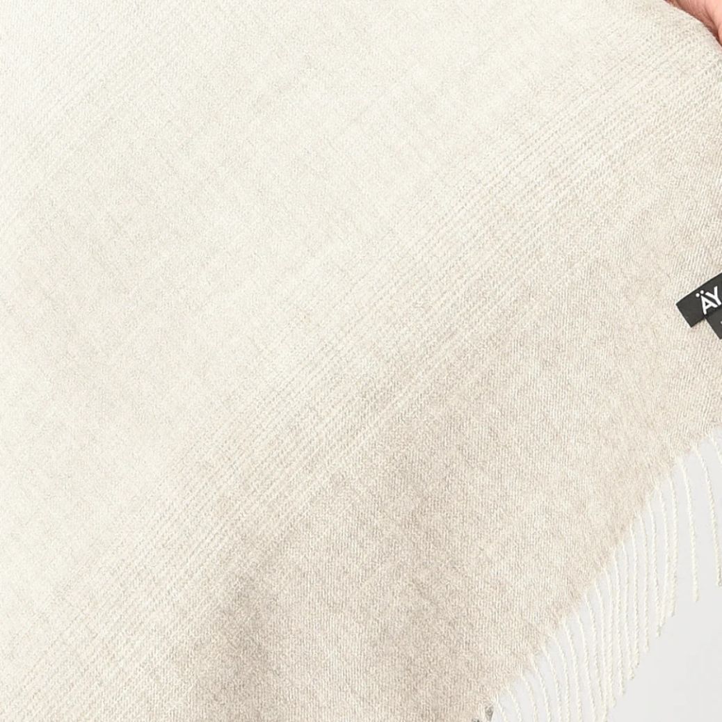 Ombré Baby Alpaca Shawl, Light Grey