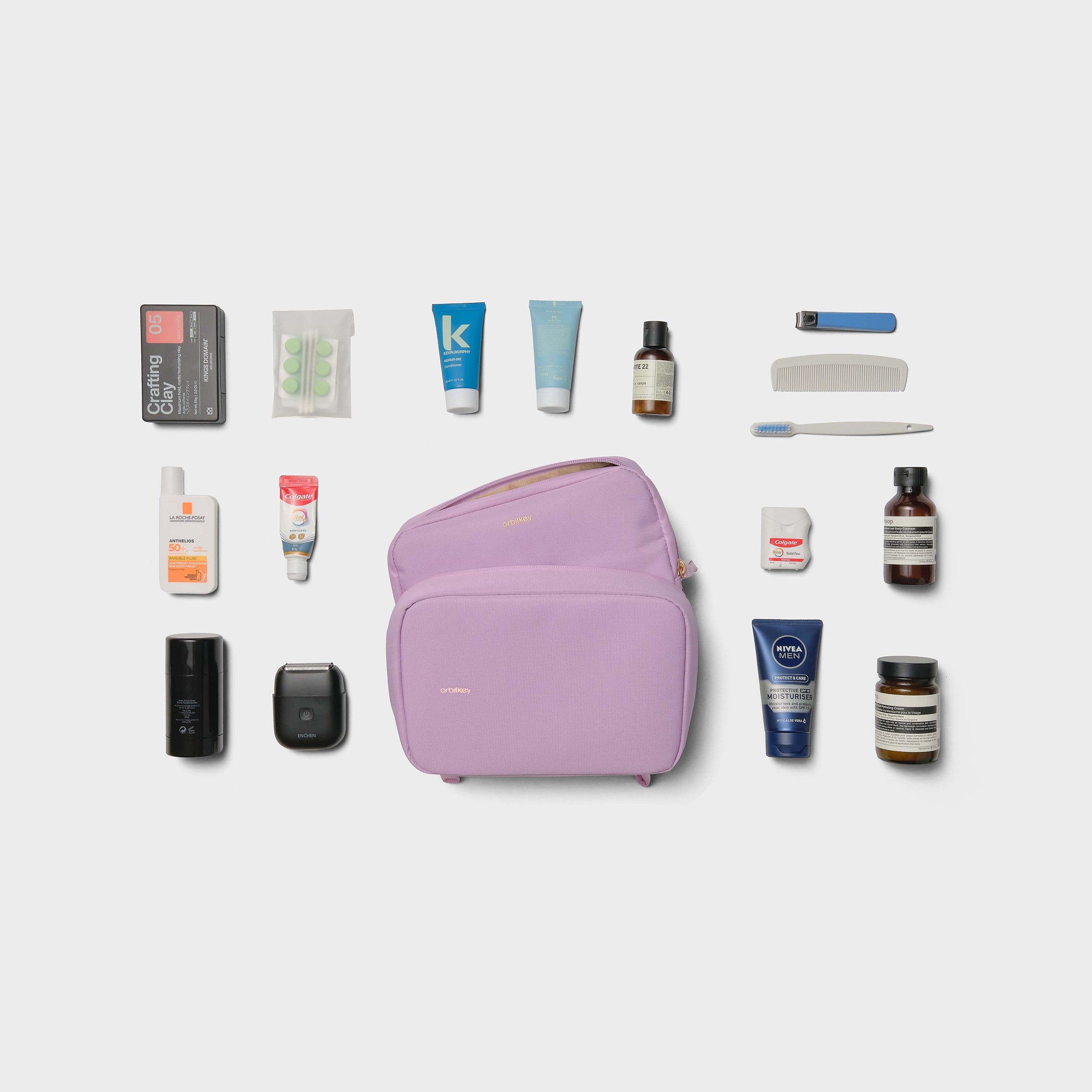 2-in-1 Toiletry Pouch, Lilac