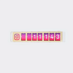 Smiirl. Instagram Follower Counter - Real time - 5 Digits.