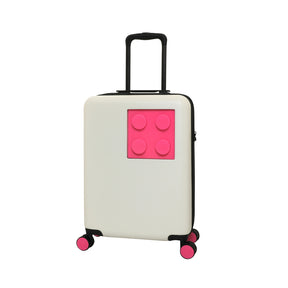 LEGO® Brick 2x2 22" S Luggage, Off White/Bright Purple