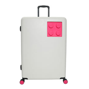 LEGO® Brick 2x2 24" M Luggage, Off White/Bright Purple