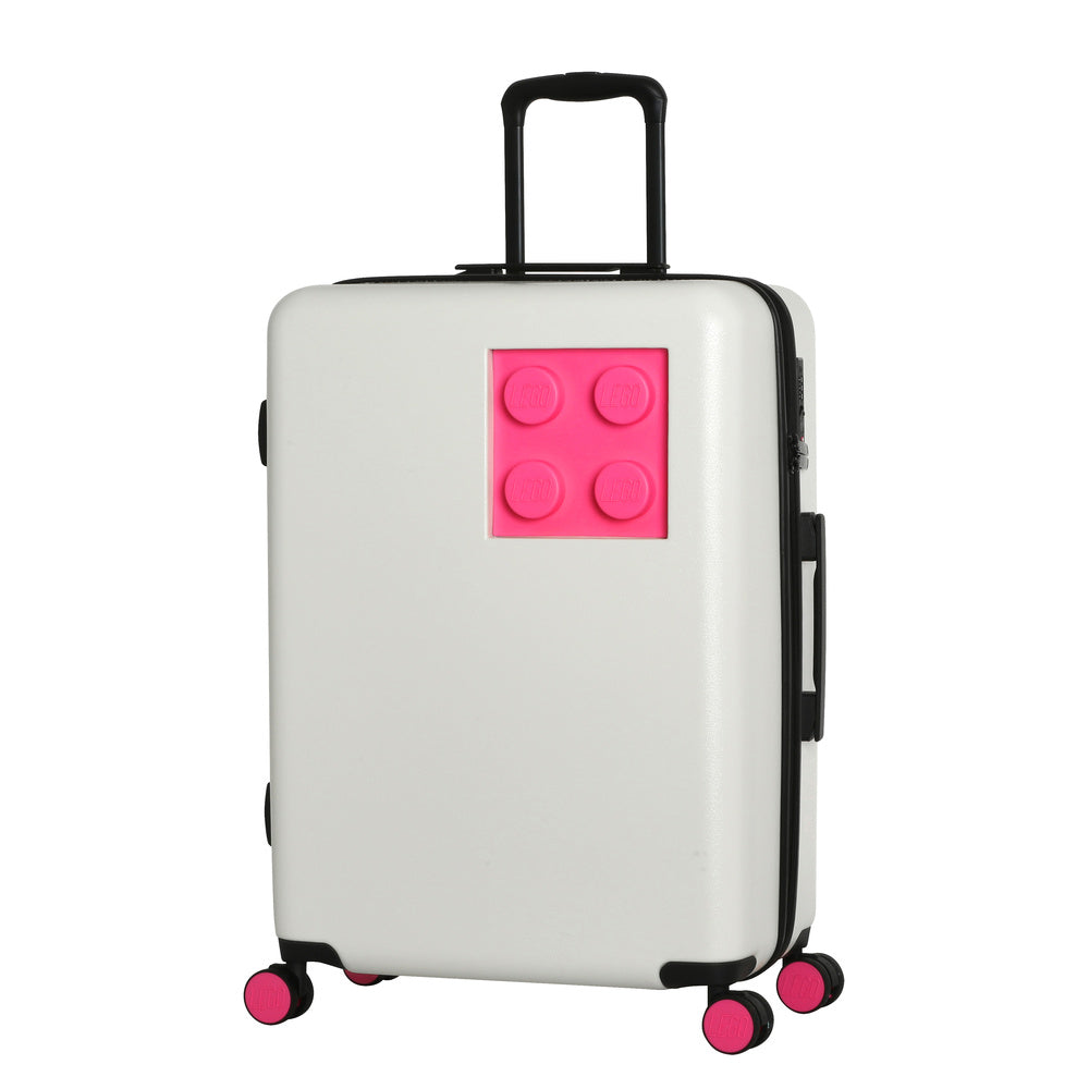 LEGO® Brick 2x2 24" M Luggage, Off White/Bright Purple