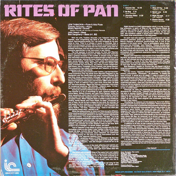 Lew Tabackin : Rites Of Pan (LP, Album)