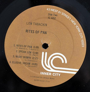 Lew Tabackin : Rites Of Pan (LP, Album)