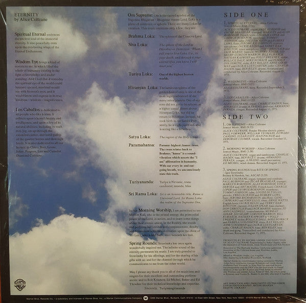 Alice Coltrane : Eternity (LP, Album, RE, 180)