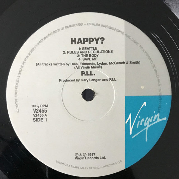 Public Image Limited : Happy? (LP, Album)