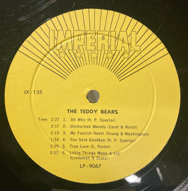 The Teddy Bears : The Teddy Bears Sing! (LP, Album, Mono, Yel)