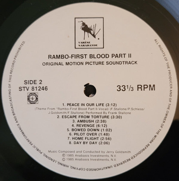 Jerry Goldsmith : Rambo: First Blood Part II (Original Motion Picture Soundtrack) (LP, Album)