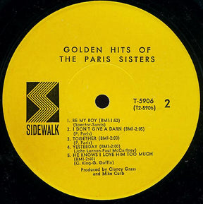 The Paris Sisters : Golden Hits Of The Paris Sisters (LP, Album)