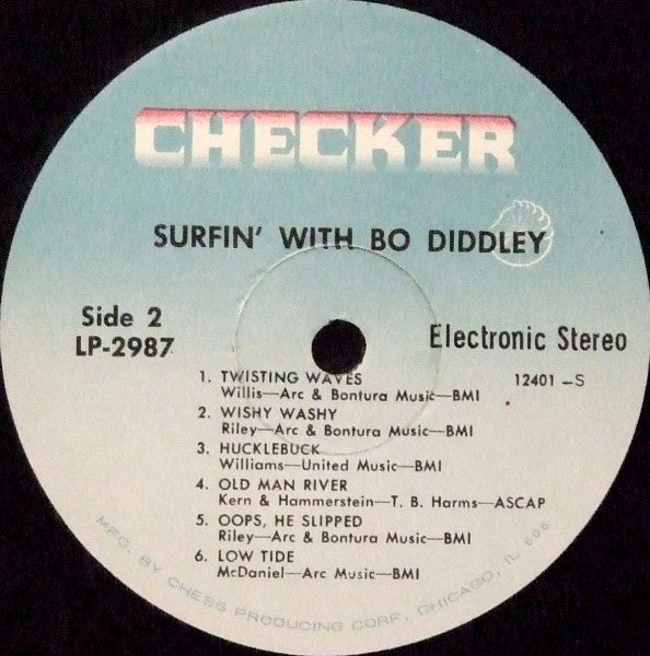 Bo Diddley : Surfin' With Bo Diddley (LP, Album, RE)