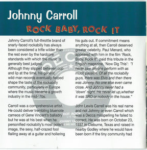 Johnny Carroll : Rock Baby, Rock It (1955-1960) (CD, Comp)