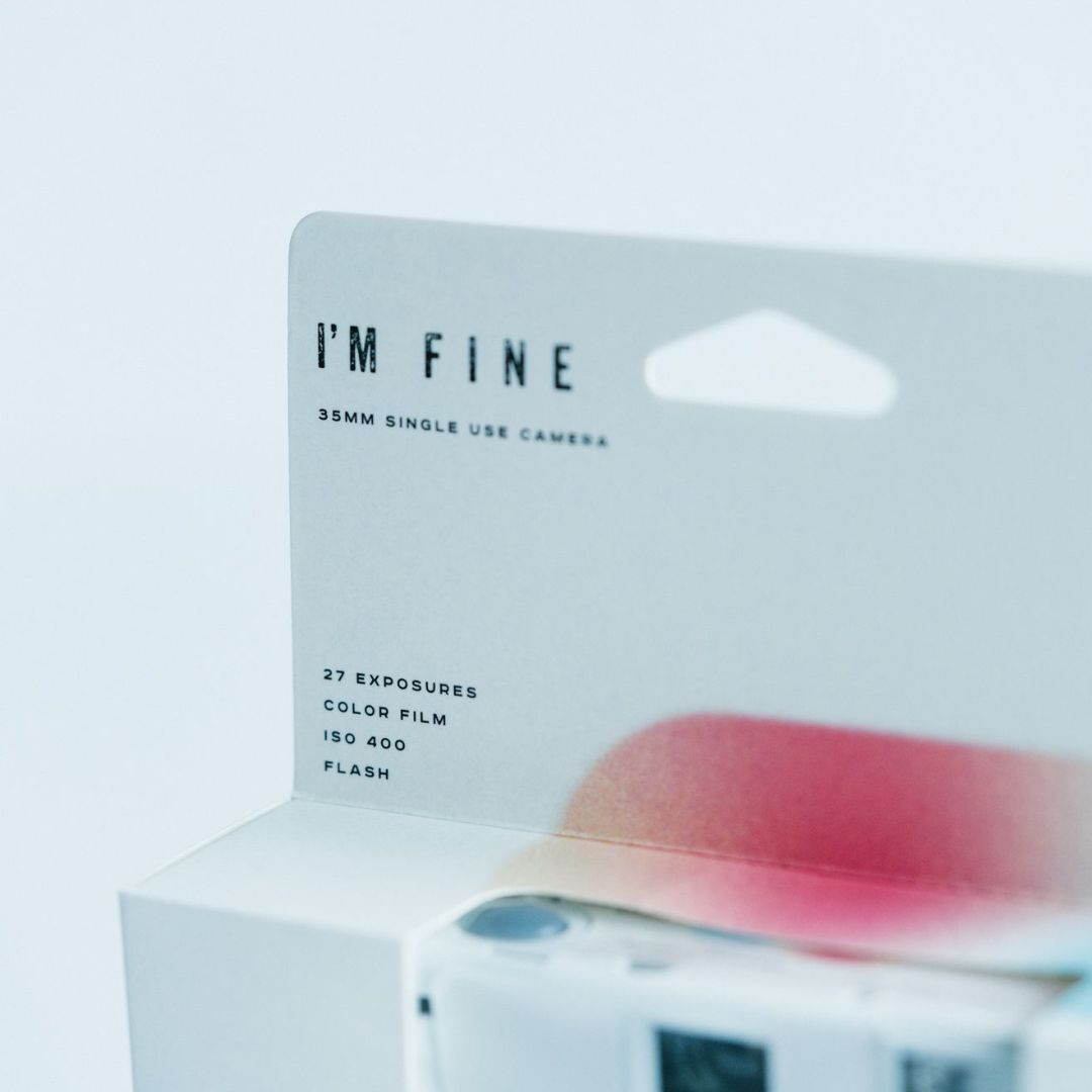 I'M Fine Single Use Camera, AURA White