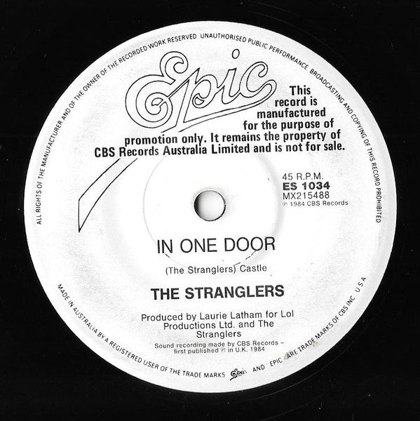 The Stranglers : No Mercy (7", Promo)
