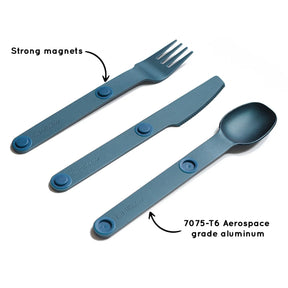 Magware - Magnetic Flatware Single Set, Blue